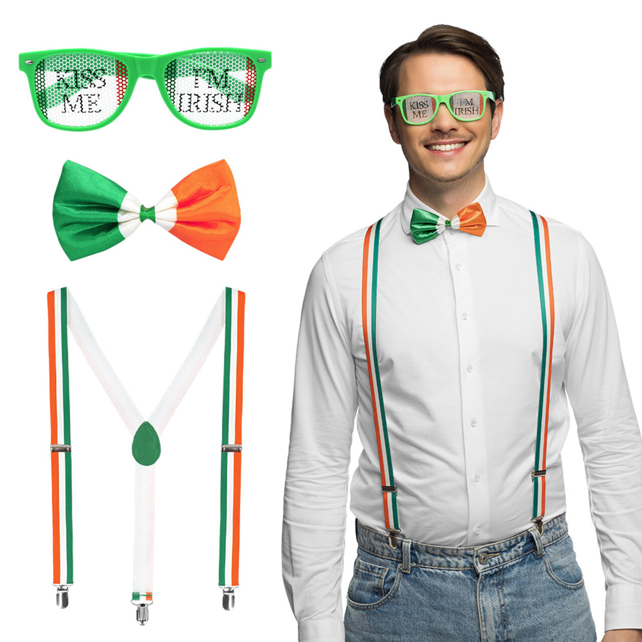 Op deze afbeelding zie je een Accessoires, van het merk Boland. Kiss Me Im Irish Set
