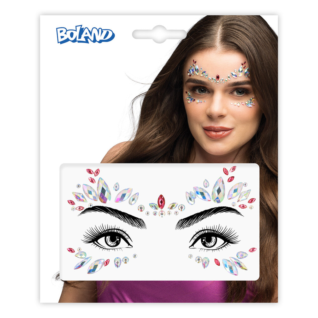 Op deze afbeelding zie je een Accessoires, van het merk Boland. Gezichtsjuwelen Plaksteentjes Florence