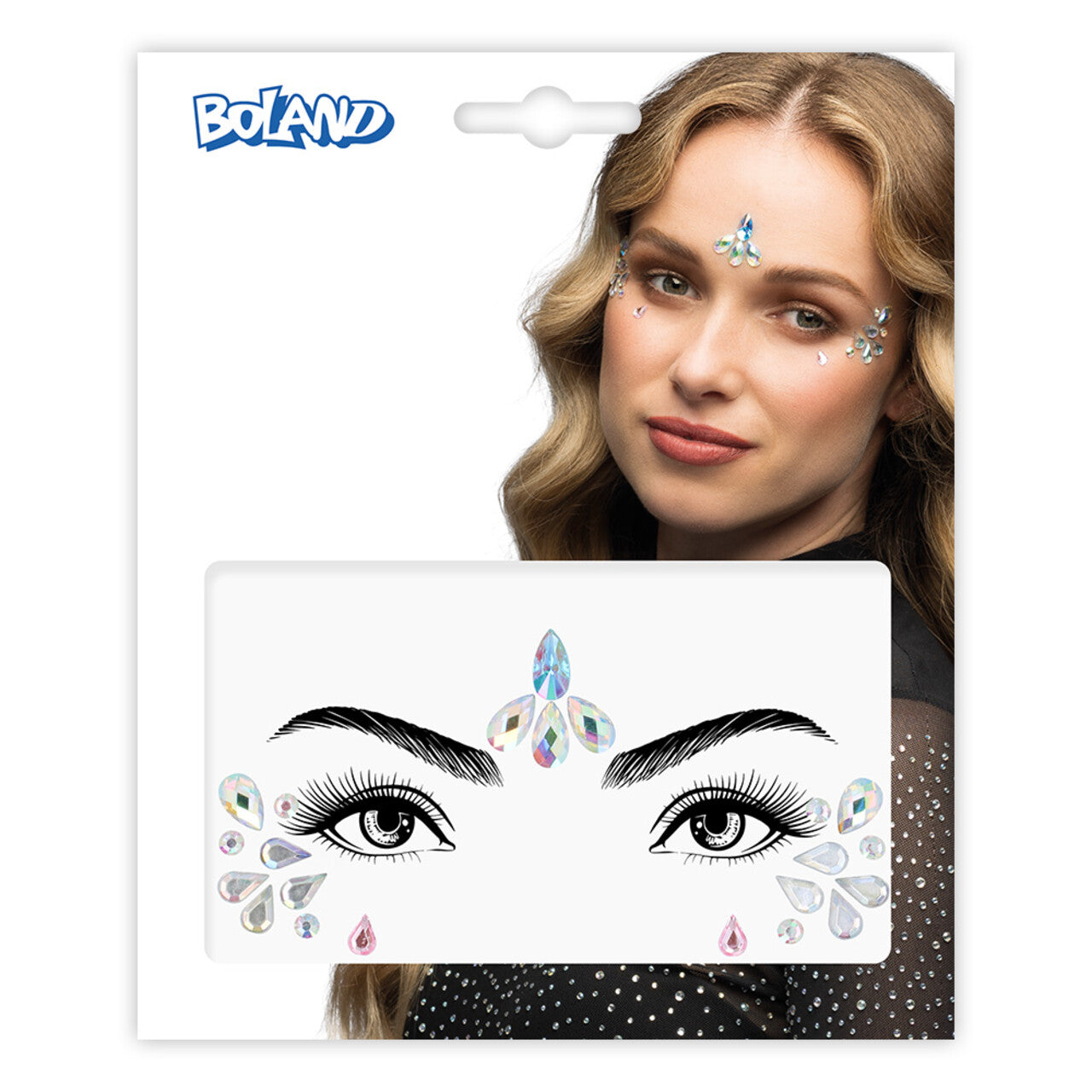 Op deze afbeelding zie je een Accessoires, van het merk Boland. Gezichtsjuwelen Plaksteentjes Joy