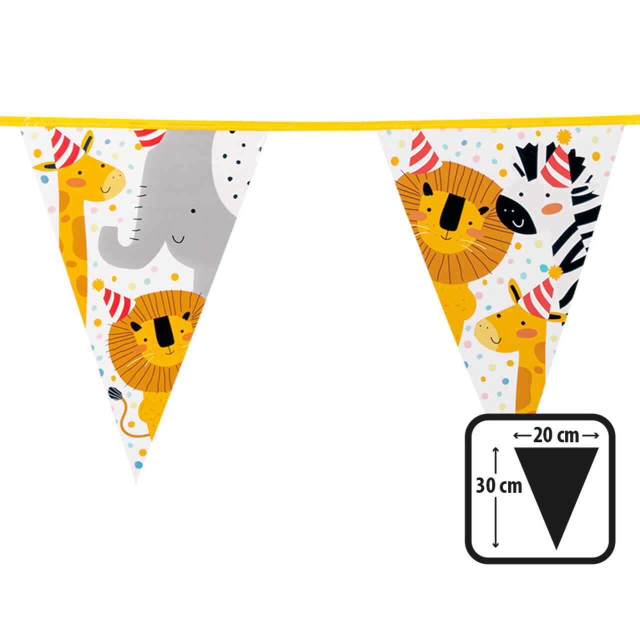 Op deze afbeelding zie je een Decoratie, van het merk Boland. Vlaggenlijn Safari Verjaardag
