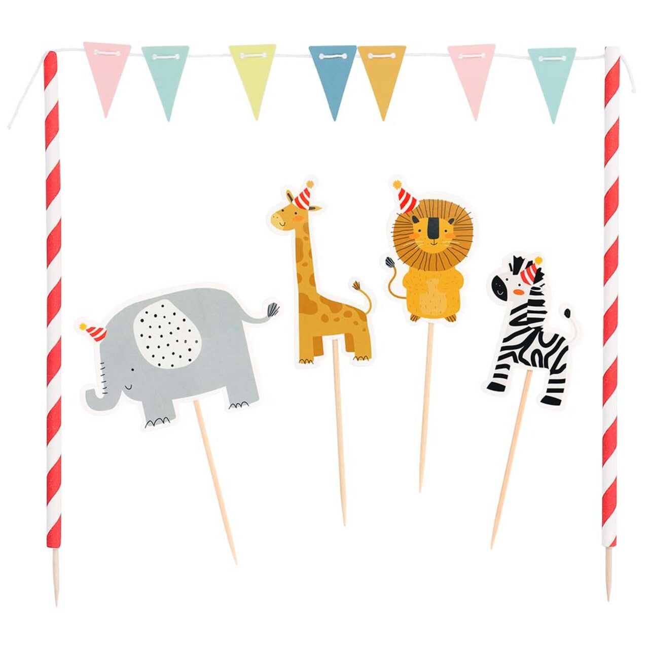 Op deze afbeelding zie je een Decoratie, van het merk Boland. Taartdecoratie Safari Dieren