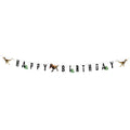 Kartonnen Letterslinger T-Rex Happy Birthday
