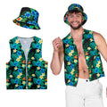 Set Toerist Hawaii Hoed En Vest Man