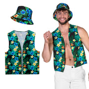 Op deze afbeelding zie je een Kostuums, van het merk Boland. Set Toerist Hawaii Hoed En Vest Man