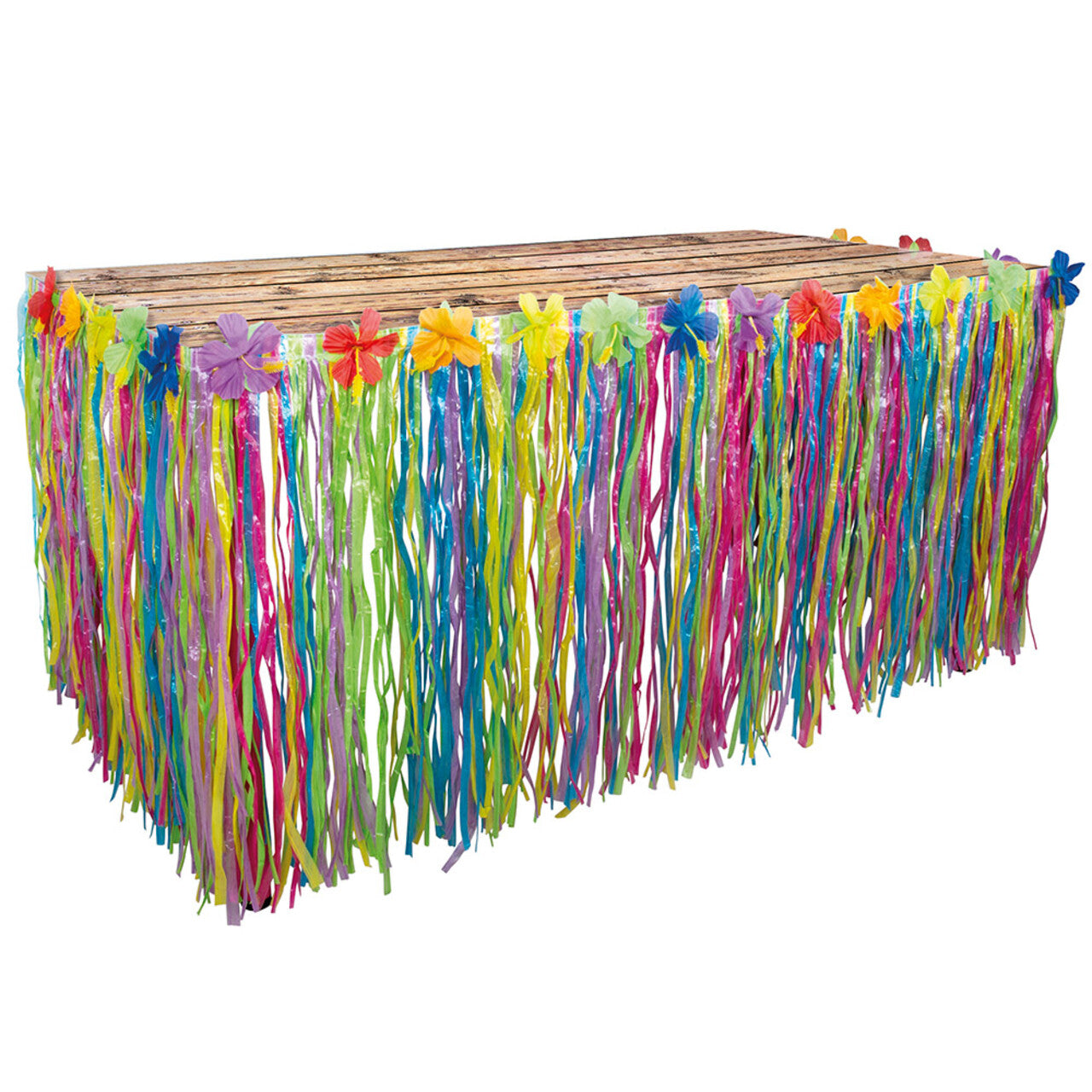 Op deze afbeelding zie je een Decoratie, van het merk Boland. Hawaïaanse Tafelrok Multikleur