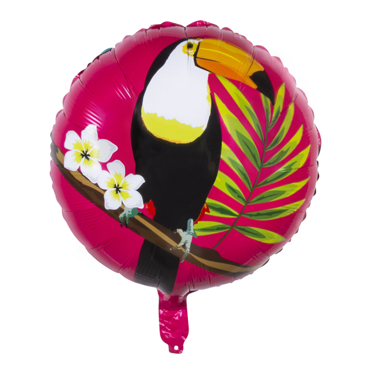 Op deze afbeelding zie je een Decoratie, van het merk Boland. Folieballon Toekan Roze / Blauw Dubbelzijdig