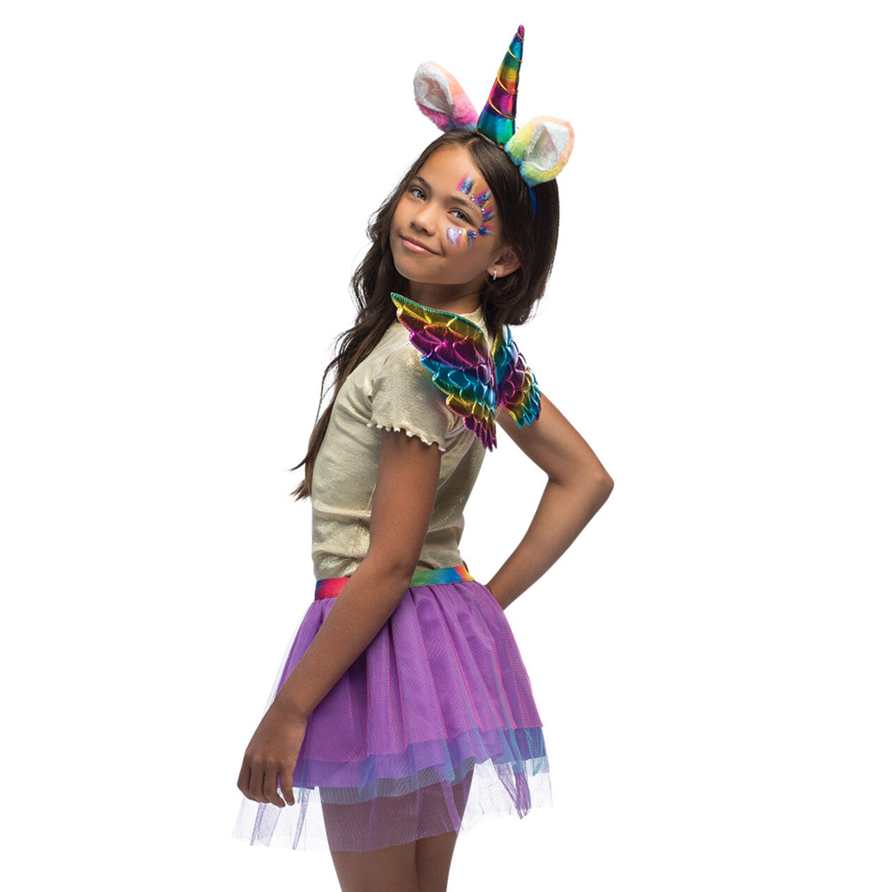 Op deze afbeelding zie je een Accessoires, van het merk Boland. Set Magische Eenhoorn Regenboog