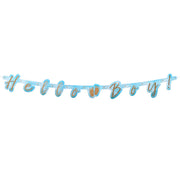 Op deze afbeelding zie je een Decoratie, van het merk Boland. Kartonnen Letterslinger Hello Boy!