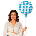 Folieballon Oktoberfest Beieren Blauw / Wit