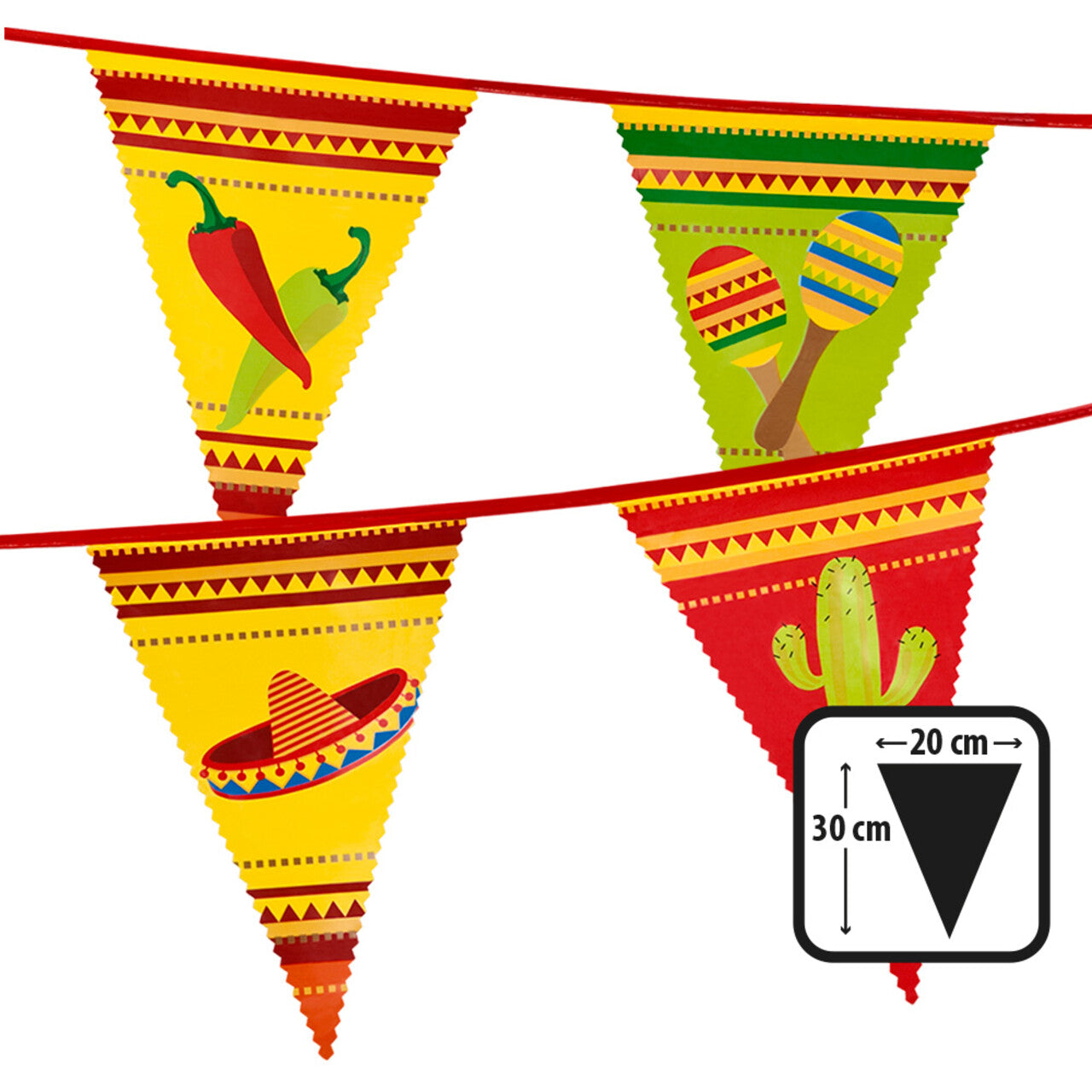 Op deze afbeelding zie je een Decoratie, van het merk Boland. Vlaggenlijn Mexico Hot Jalapeno Party
