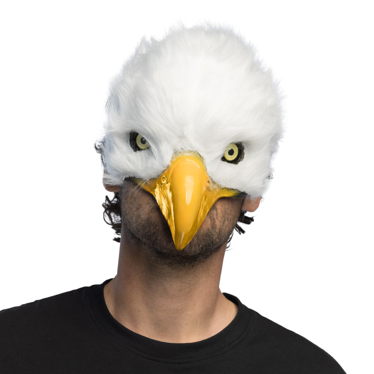 Op deze afbeelding zie je een Accessoires, van het merk Boland. Pluchen Halfmasker White Bird