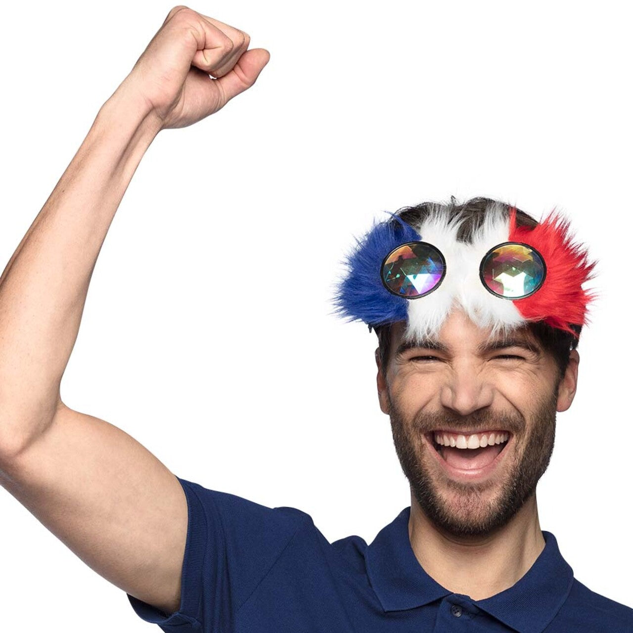 Op deze afbeelding zie je een Accessoires, van het merk Boland. Fluffy Frankrijk Bril