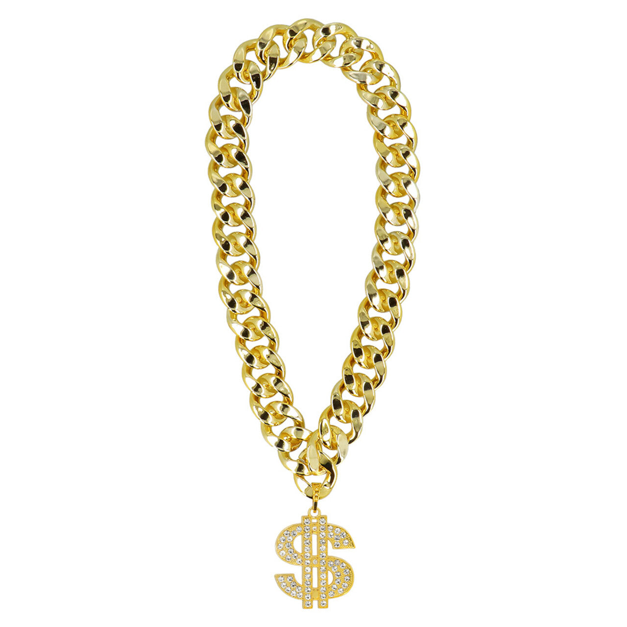 Op deze afbeelding zie je een Accessoires, van het merk Boland. Dikke Gouden Ketting Dollar Memphis