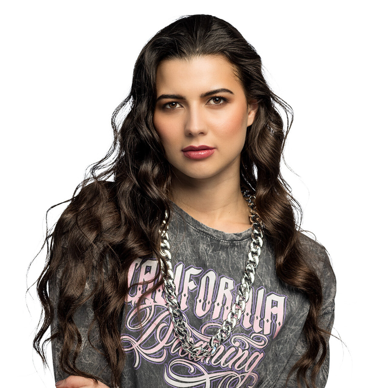Op deze afbeelding zie je een Accessoires, van het merk Boland. Big Bling Bling Ketting Zilver