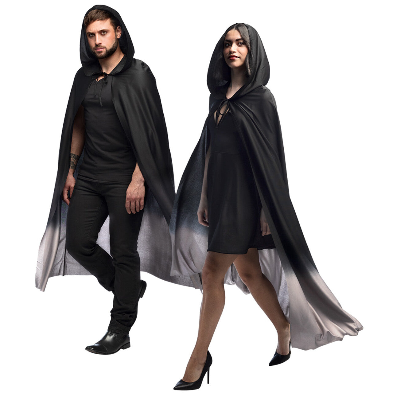 Op deze afbeelding zie je een Kostuums, van het merk Boland. Cape Fade In The Dark Zwart Grijs