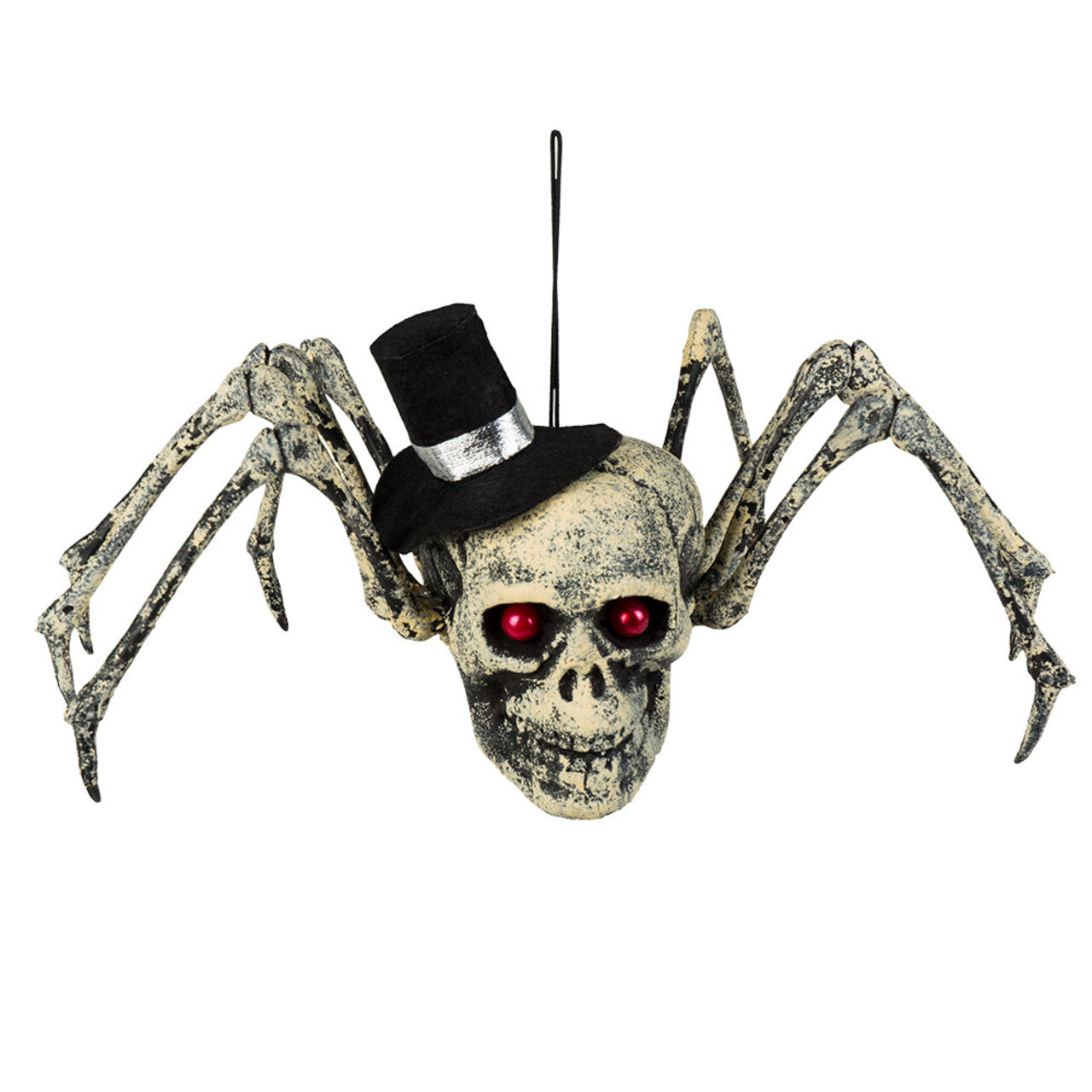 Op deze afbeelding zie je een Decoratie, van het merk Boland. Spinnenschedel Skelet Met Hoed