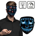 Ledmasker Lightning Killer Smile Blauw