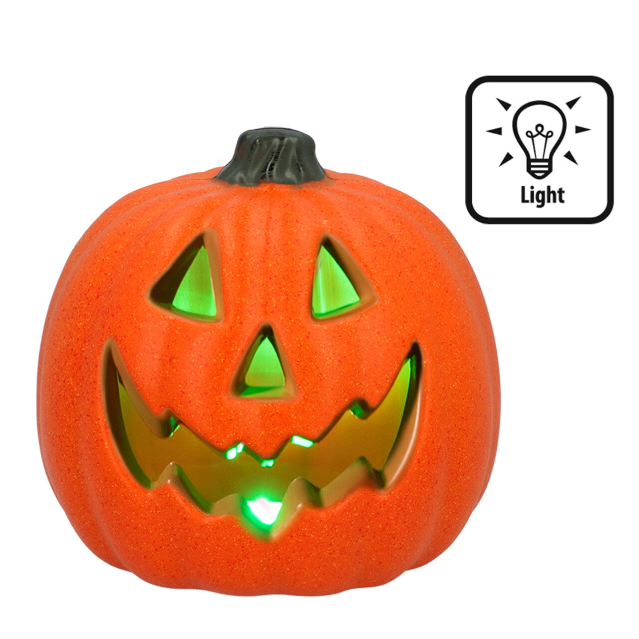 Op deze afbeelding zie je een Decoratie, van het merk Boland. Lachende Lichtgevende Pompoen Decoratie