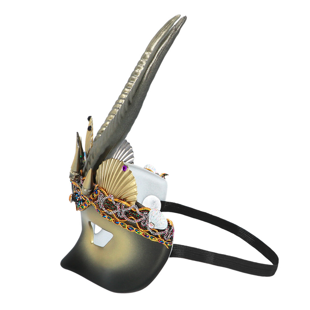 Op deze afbeelding zie je een Accessoires, van het merk Boland. Masker Voodoo Yemoja Met Hoorns