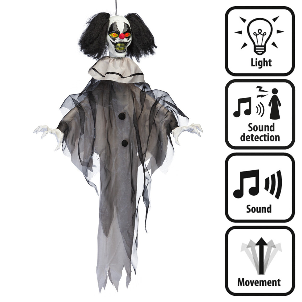 Op deze afbeelding zie je een Decoratie, van het merk Boland. Hangdecoratie Nightmare Clown