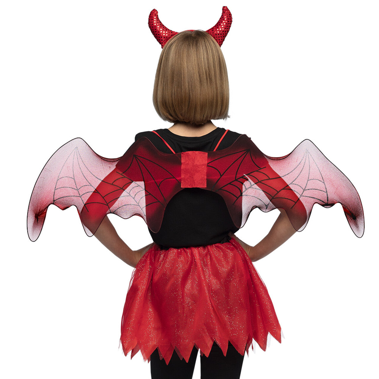 Op deze afbeelding zie je een Kostuums, van het merk Boland. Set Duivel Kind Hoorntjes Vleugels En Tutu Meisje Kostuum
