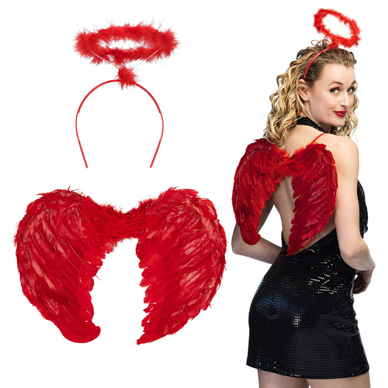 Op deze afbeelding zie je een Accessoires, van het merk Boland. Vuurrode Engel Set