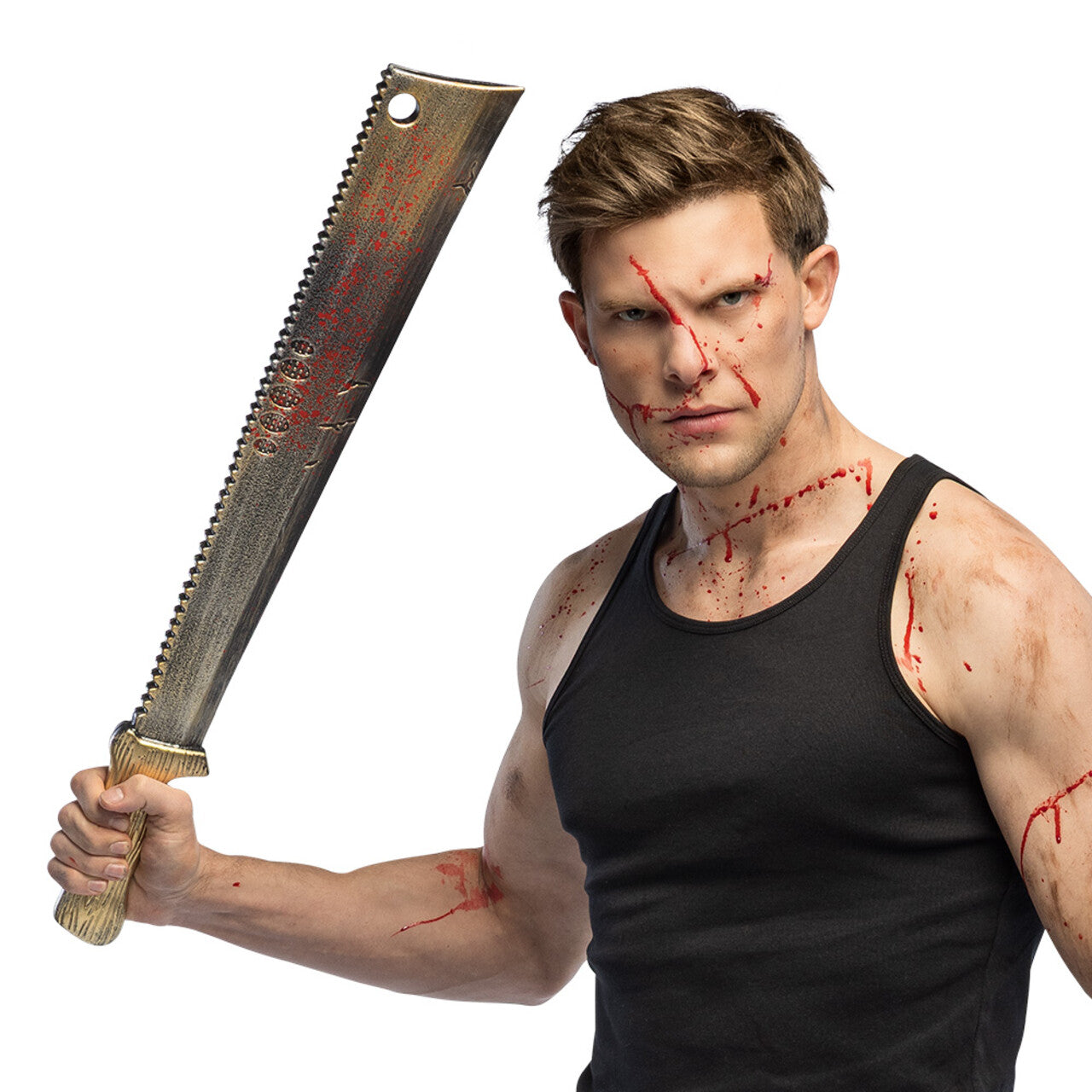 Op deze afbeelding zie je een Accessoires, van het merk Boland. Machete Butcherfang Met Bloedspetters