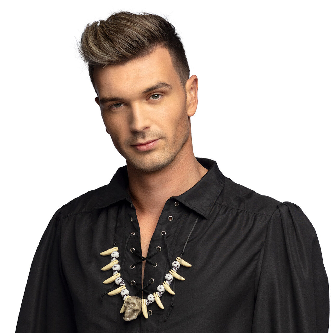 Op deze afbeelding zie je een Accessoires, van het merk Boland. Ketting Schedel Tand