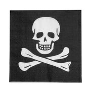 Op deze afbeelding zie je een Decoratie, van het merk Boland. Piraten Classic Skull Servetten 20 Stuks