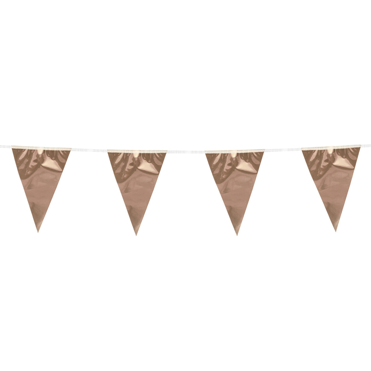Op deze afbeelding zie je een Decoratie, van het merk Boland. Metallic Vlaggenlijn Roségoud