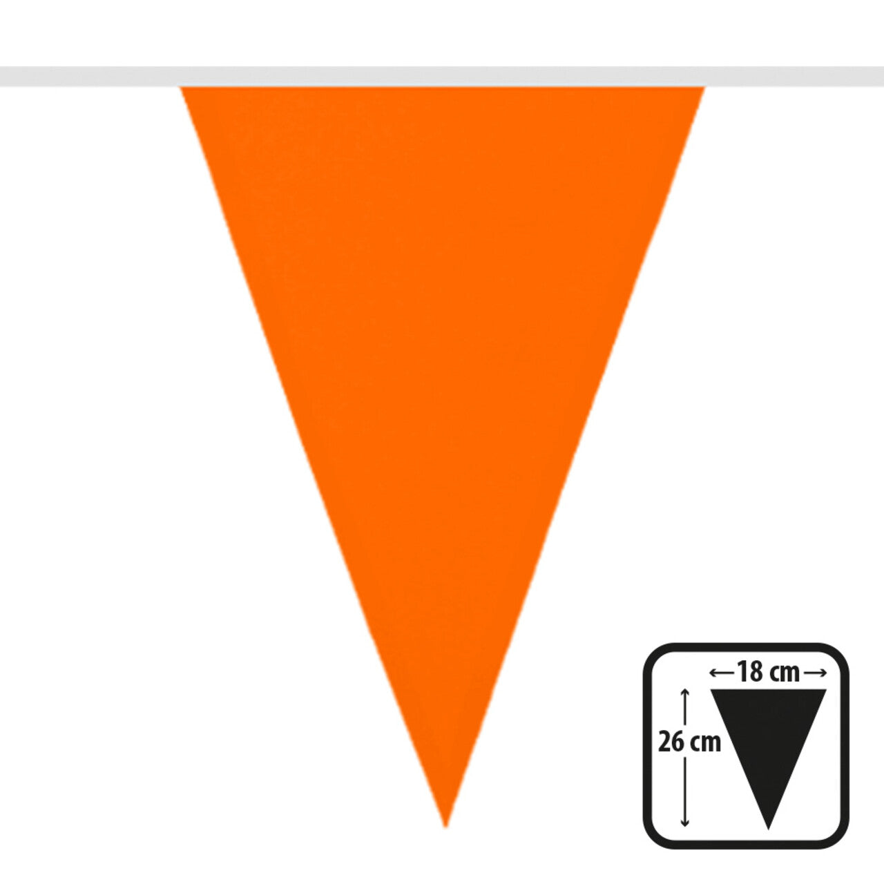 Op deze afbeelding zie je een Decoratie, van het merk Boland. Vlaggenlijn Oranje Koorts 6 Meter
