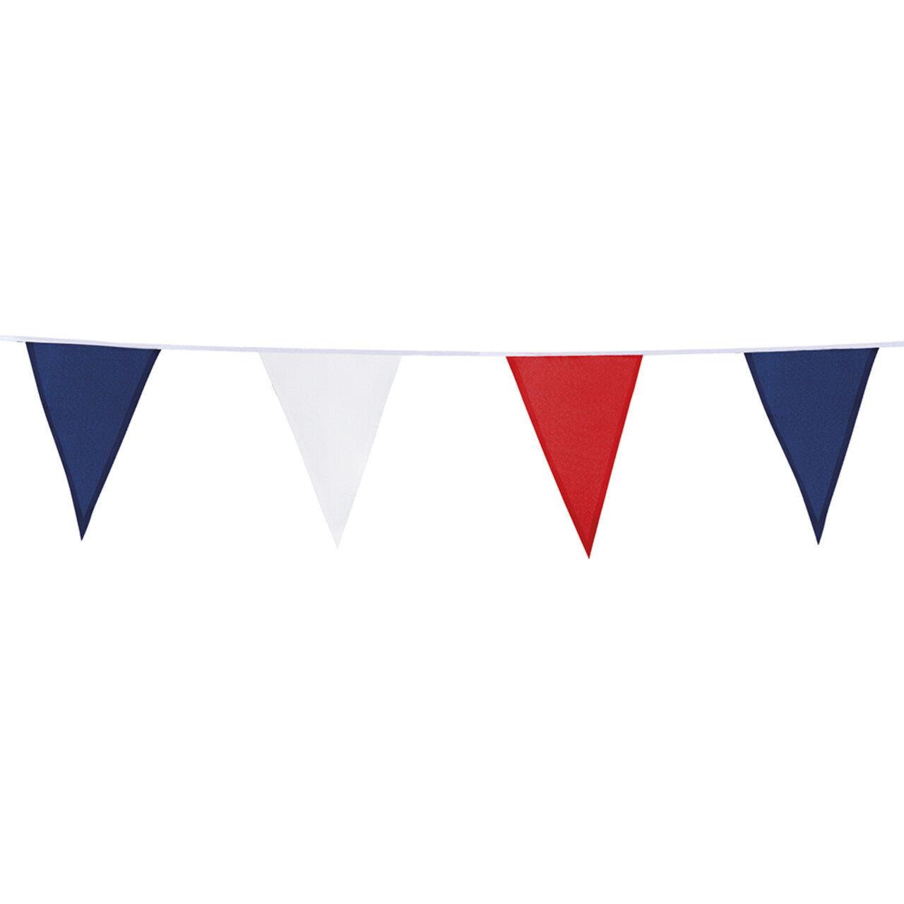 Op deze afbeelding zie je een Decoratie, van het merk Boland. Polyester Vlaggenlijn Rood / Wit / Blauw
