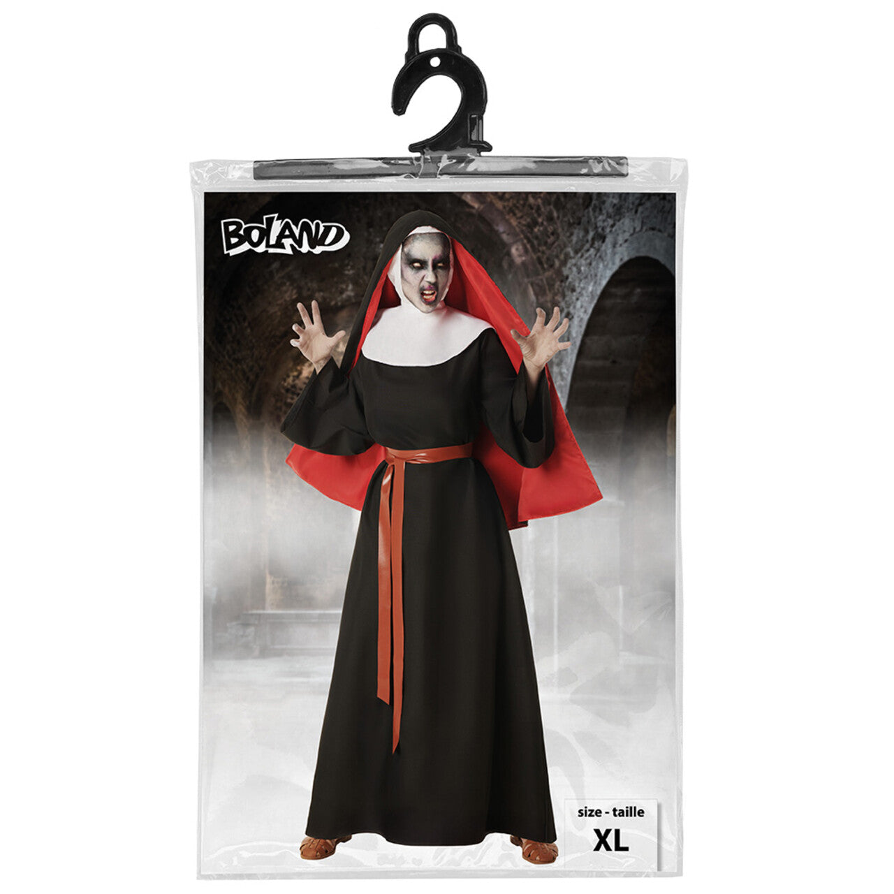 Op deze afbeelding zie je een Kostuums, van het merk Boland. Holy Nun Fright Night Vrouw Kostuum