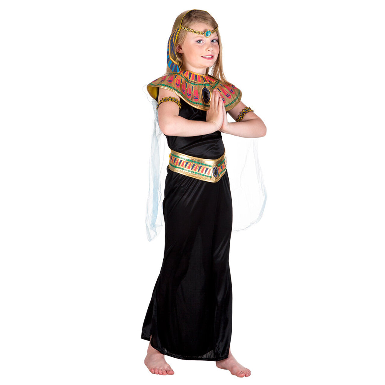 Op deze afbeelding zie je een Kostuums, van het merk Boland. Egyptische Prinses Meritaton Kind Kostuum