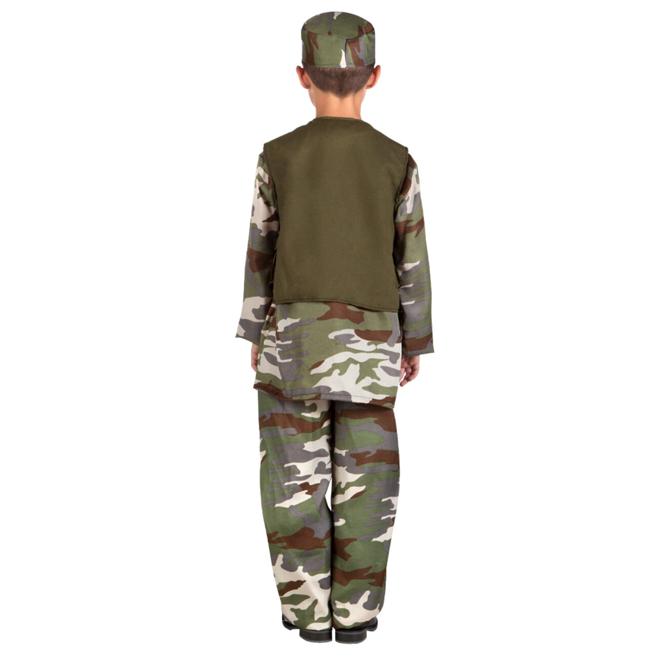 Op deze afbeelding zie je een Kostuums, van het merk Boland. Soldaat Commando Tijgeren Jongen Kostuum