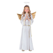 Op deze afbeelding zie je een Kostuums, van het merk Boland. Engeltje Gabriella Kind Kostuum
