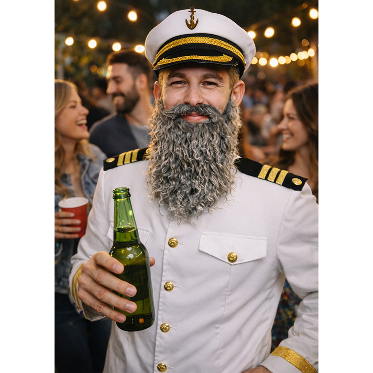 Op deze afbeelding zie je een Kostuums, van het merk Boland. Kapitein Van De Liefdesboot Man Kostuum