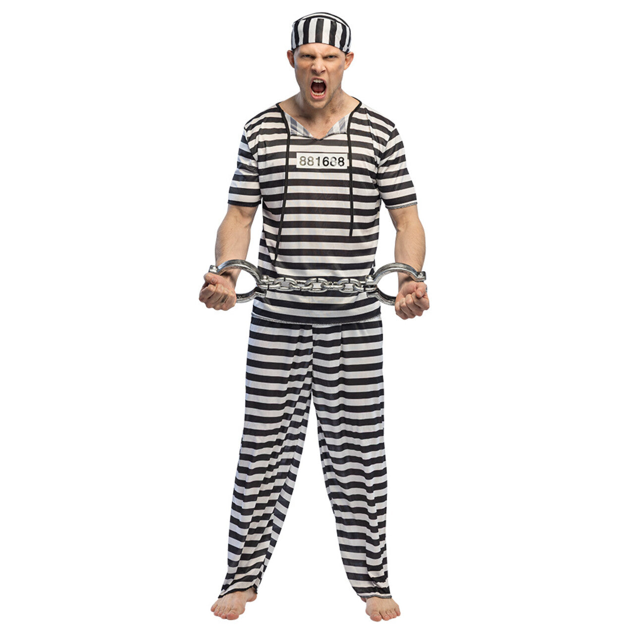 Op deze afbeelding zie je een Kostuums, van het merk Boland. Gevangene Oh Jay Crime Man Kostuum