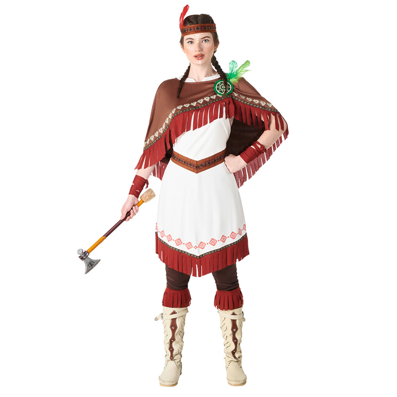 Op deze afbeelding zie je een Kostuums, van het merk Boland. Dakota Huilende Wolf Vrouw Kostuum