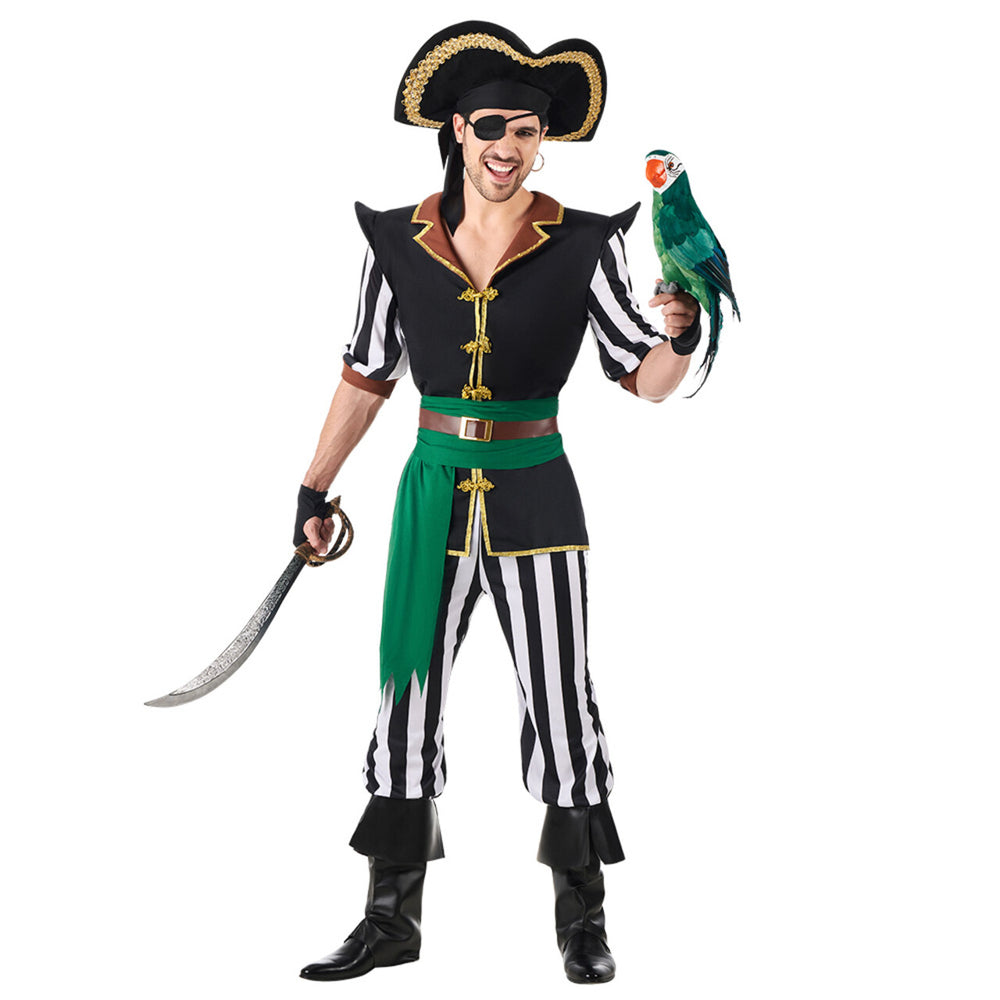 Op deze afbeelding zie je een Kostuums, van het merk Boland. Piraat Huiverende Henry Man Kostuum