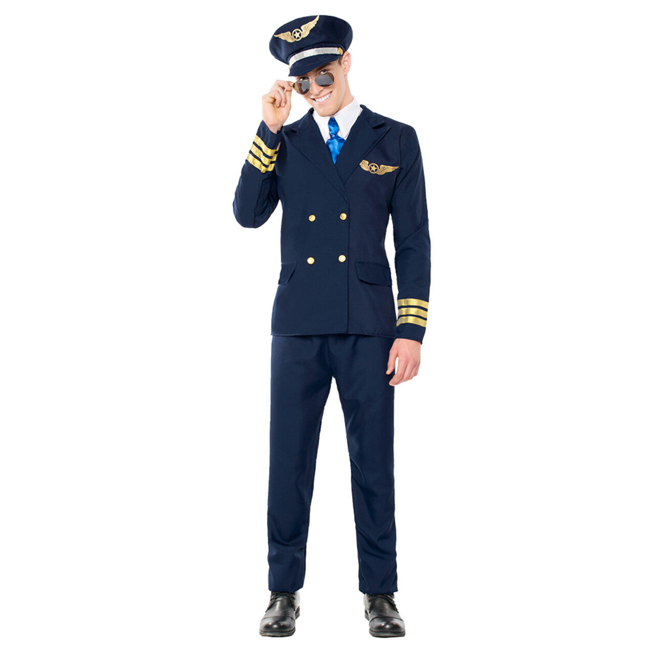Op deze afbeelding zie je een Kostuums, van het merk Boland. Piloot Willem Alexander Man Kostuum