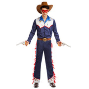 Op deze afbeelding zie je een Kostuums, van het merk Boland. Cowboy Sam Austin Man Kostuum