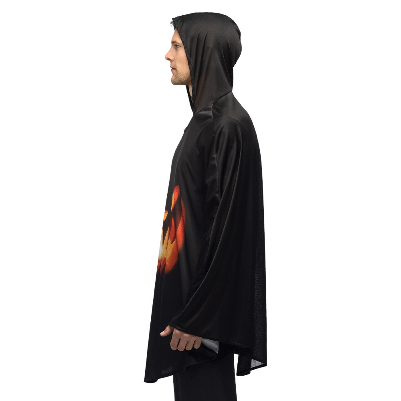 Op deze afbeelding zie je een Kostuums, van het merk Boland. Poncho Scary Halloween Pumpkin Kostuum