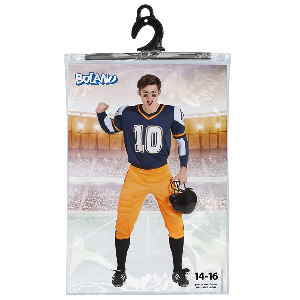 Op deze afbeelding zie je een Kostuums, van het merk Boland. Tienerkostuum American Football Jongen