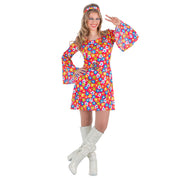 Op deze afbeelding zie je een Kostuums, van het merk Boland. Power Of Flowers Hippie Margriet Vrouw Kostuum
