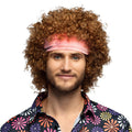 Pruik Hippie Groove Bruin