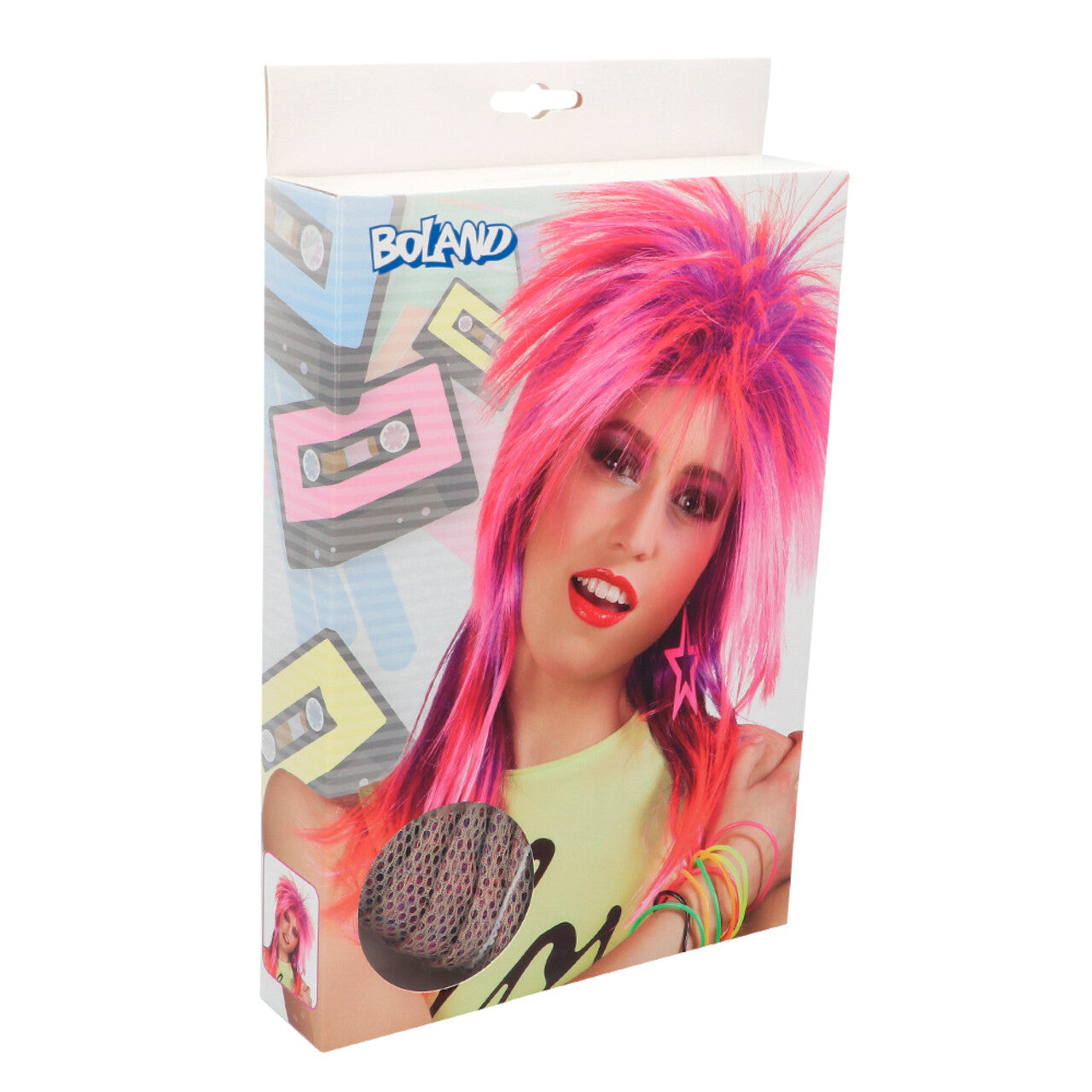 Op deze afbeelding zie je een Accessoires, van het merk Boland. Pruik Kimberley Rockstar
