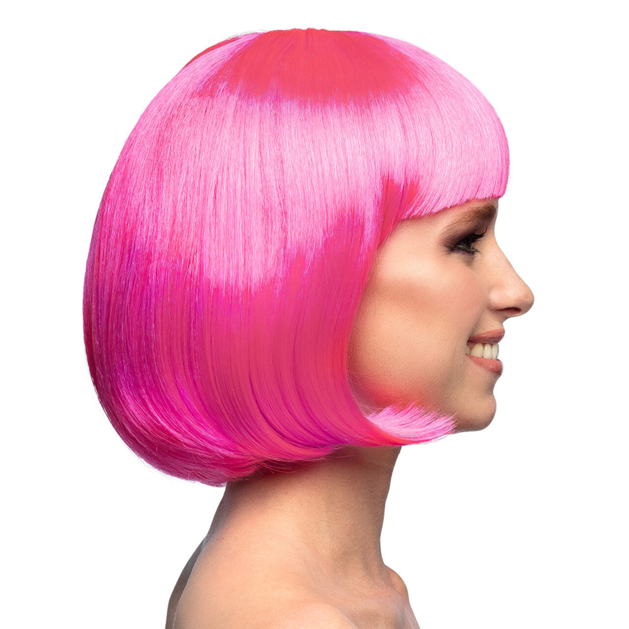 Op deze afbeelding zie je een Accessoires, van het merk Boland. Pruik Club Party Neon Roze