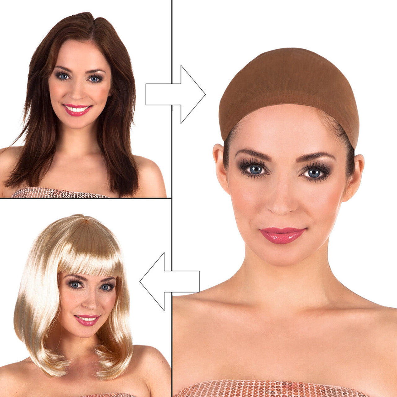 Op deze afbeelding zie je een Accessoires, van het merk Boland. Pruiken Haarnetje Beige
