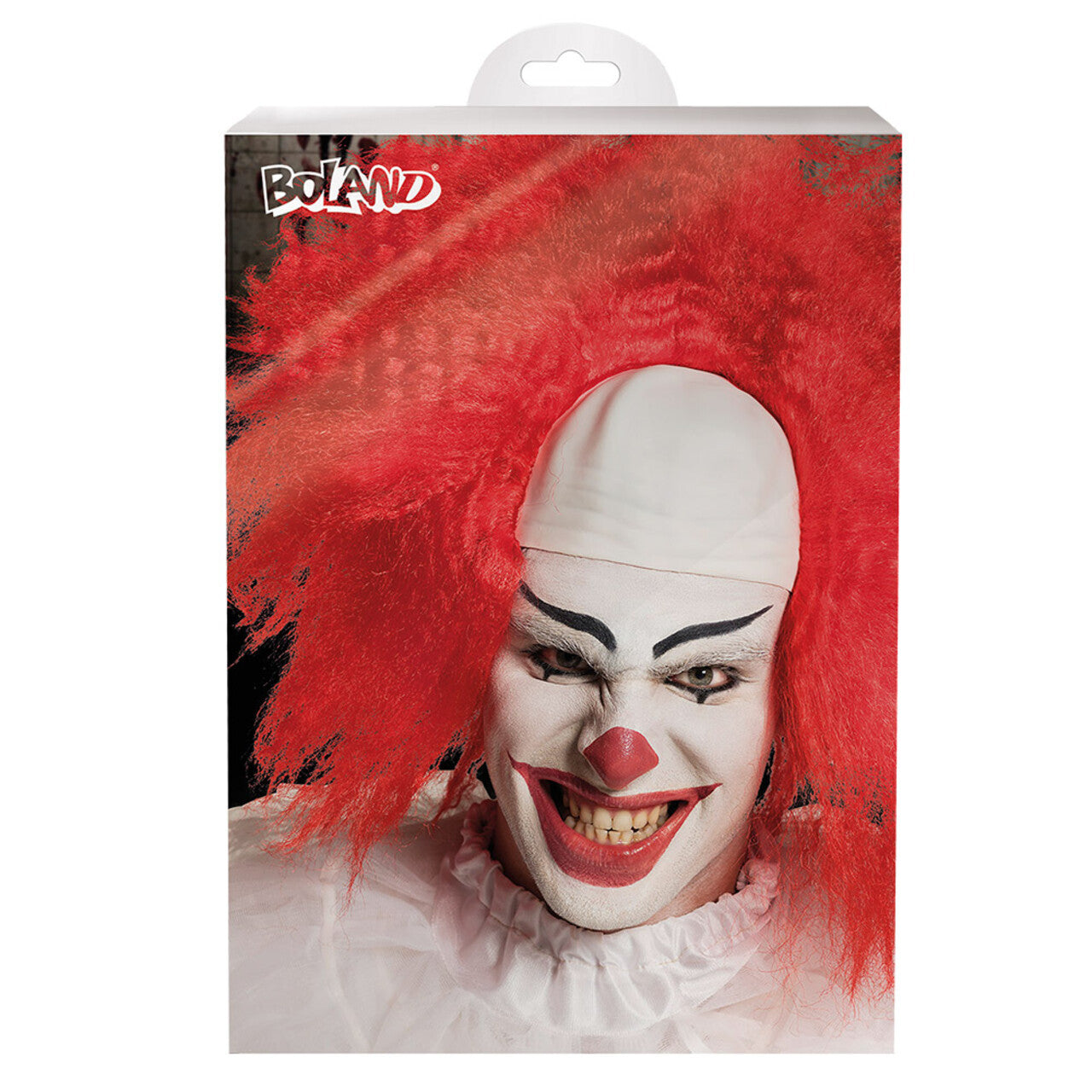 Op deze afbeelding zie je een Accessoires, van het merk Boland. Pruik Horror Clown Playtime